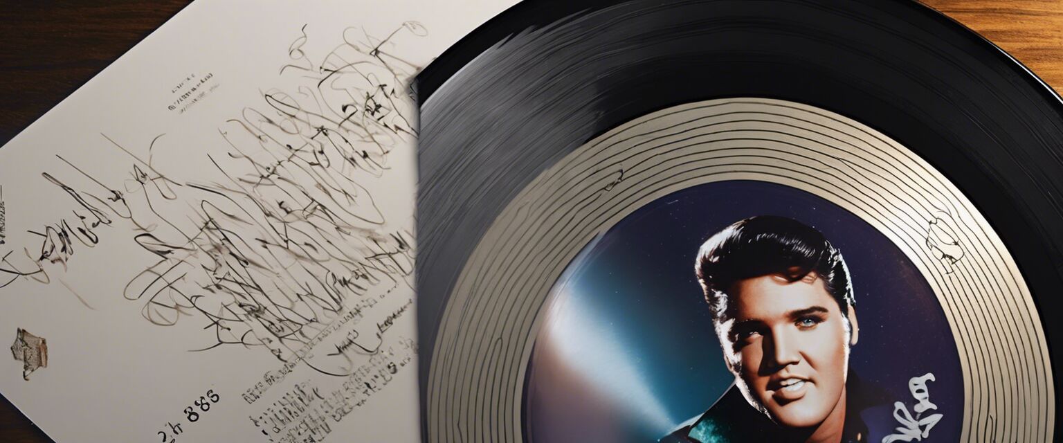 Elvis Presley signed vinyl record