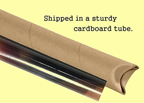 Cardboard tube packaging with text 'Shipped in a sturdy cardboard tube.'