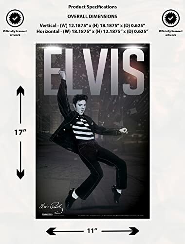 Elvis Presley dancing poster with dimensions