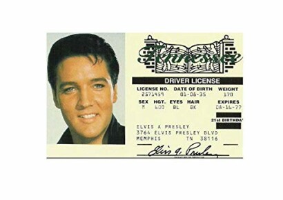 Elvis Presley Driver License ID