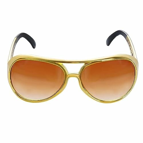 Gold sunglasses with tinted lenses