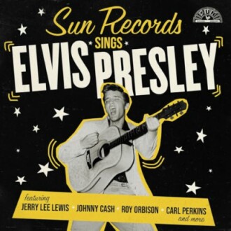 Vintage Sun Records album cover featuring Elvis Presley with a guitar.